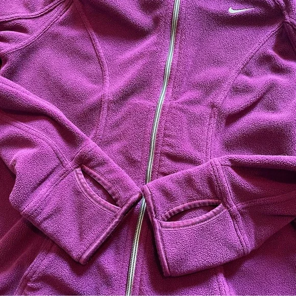 Nike Vintage Therma-FIT Women’s Size XS Full-zip Fleece Jacket Purple - Picture 2 of 6
